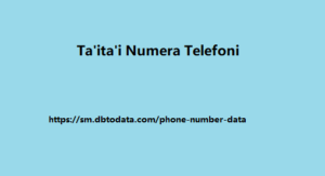 Ta'ita'i Numera Telefoni