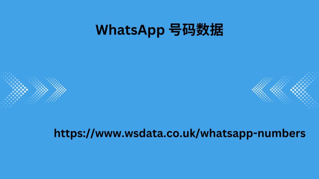 WhatsApp 号码数据