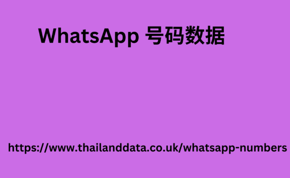 WhatsApp 号码数据